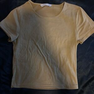 Sincerely Jules Light Brown Short Sleeve Tee